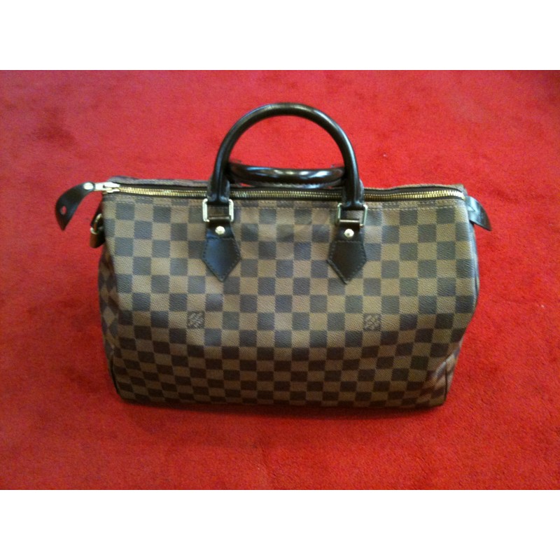 Sac Louis Vuitton Speedy 35 en toile damier ébène