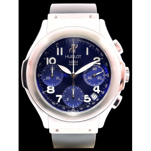 Montre Hublot MDM Chronographe fond bleu