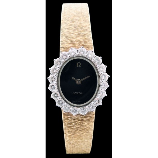 Montre Bijou Oméga deux ors diamants