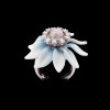 Bague Fleur turquoise et diamants