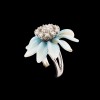 Bague Fleur turquoise et diamants