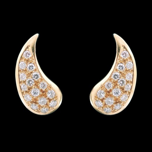 Boucles d'oreilles or et diamants