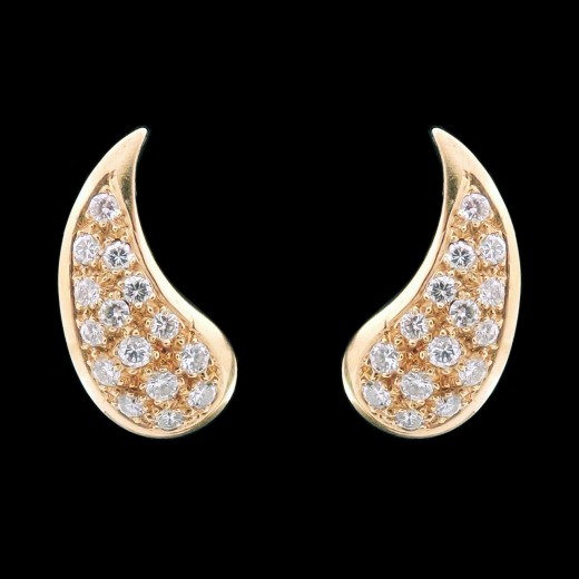 Boucles d'oreilles or et diamants