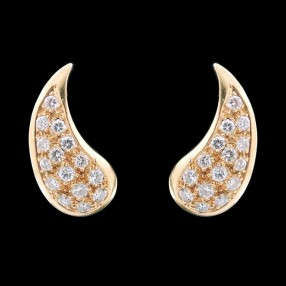 Boucles d'oreilles or et diamants