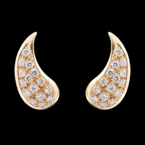 Boucles d'oreilles or et diamants