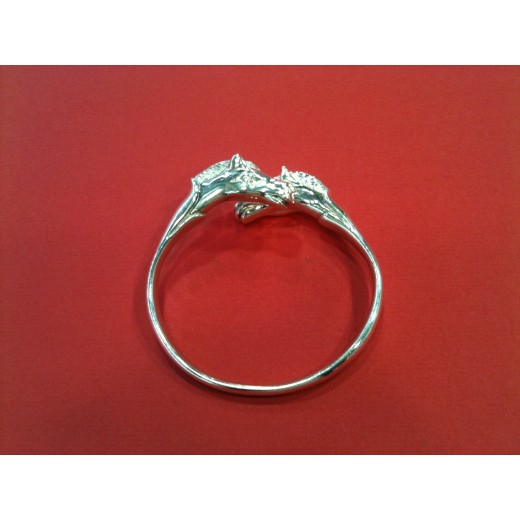 Bracelet Hermès Double Tête de cheval en argent