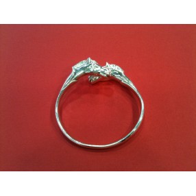 Bracelet Hermès Double Tête de cheval en argent