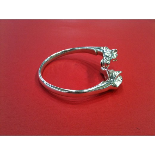Bracelet Hermès Double Tête de cheval en argent