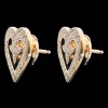 Boucles d'oreilles O.J. Perrin Cœurs Légendes Diamants