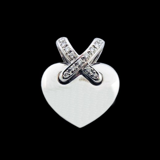 Pendentif Chaumet Coeur Lien en or et diamants