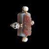 Broche camé sur agate, diamants et perles