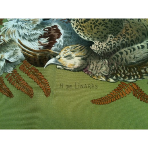Carré Hermès Tableau de chasse en soie
