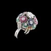 Bague ancienne Bouquet deux ors tutti frutti