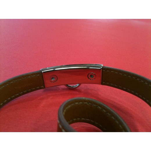 Bracelet Hermès Rivale Double tour en cuir fauve