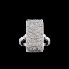 Bague ancienne rectangulaire diamants