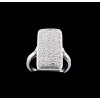 Bague ancienne rectangulaire diamants