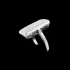 Bague ancienne rectangulaire diamants