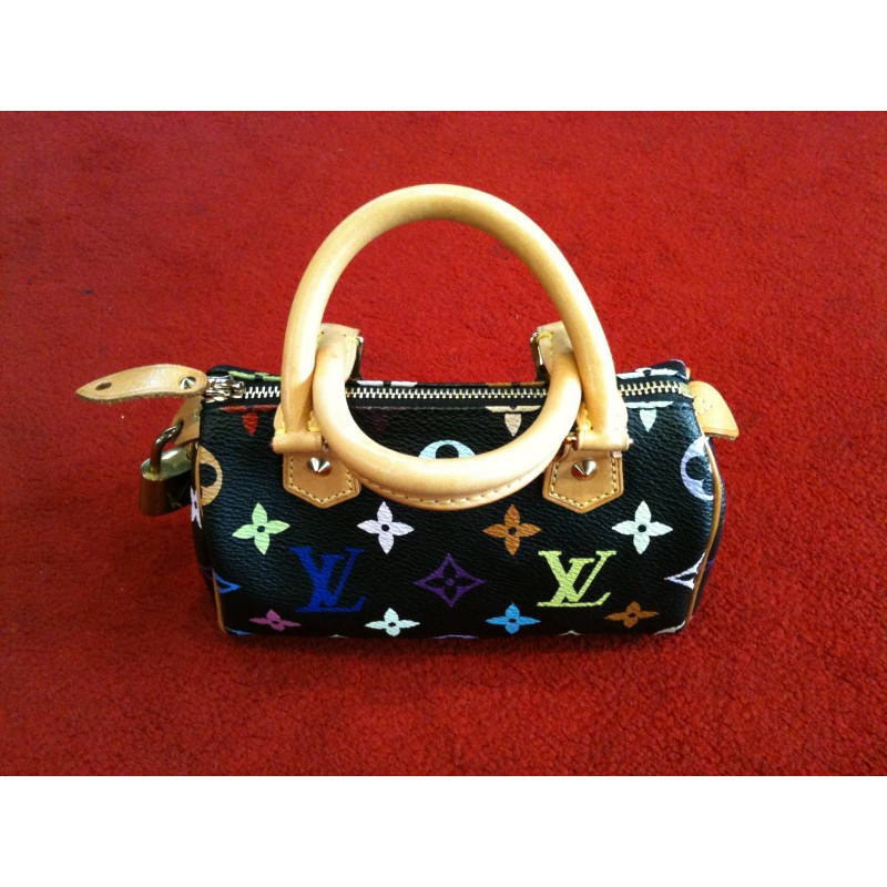 Sac Louis Vuitton Nano Speedy en toile monogram multicolore