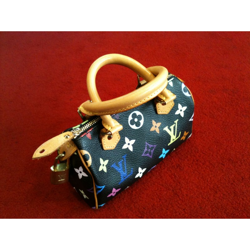 Sac Louis Vuitton Nano Speedy en toile monogram multicolore