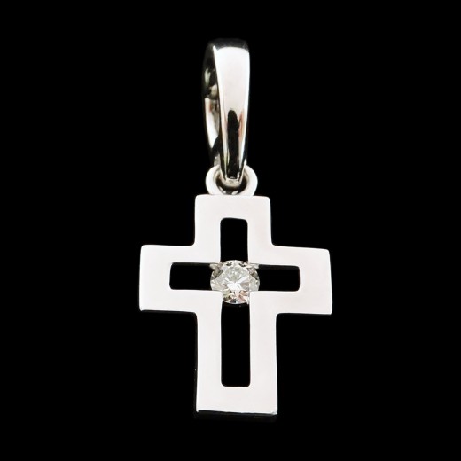 Pendentif De Beers Croix diamant