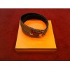 Ceinture Hermès H en cuir réversible camel/noir