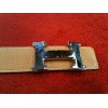 Ceinture Hermès H en cuir réversible camel/noir