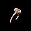 Bague marguerite rubis et diamants