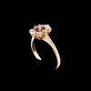 Bague marguerite rubis et diamants