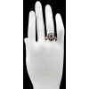 Bague moderne pompadour saphirs diamants