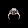 Bague marguerite saphirs diamants