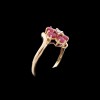 Bague fleur rubis diamant