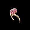 Bague fleur rubis diamant