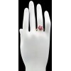 Bague fleur rubis diamant