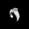 Bague moderne Saphir de Ceylan et diamants