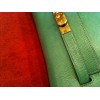 Pochette Hermès en cuir grainé vert