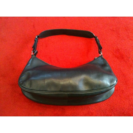 Sac Dior en cuir noir