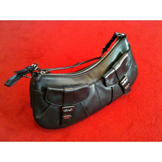 Sac Dior en cuir noir