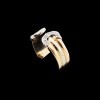 Bague Cartier Double C trois ors diamants