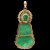 Pendentif Bouddha en or et jade
