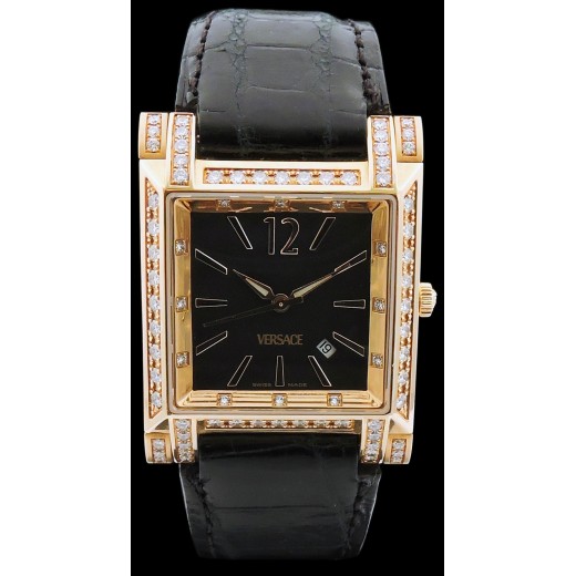 Montre bijou Versace en or et diamants