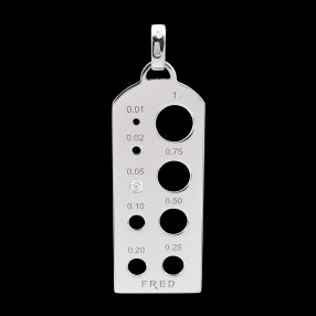 Pendentif Fred Tag Calibreur diamant