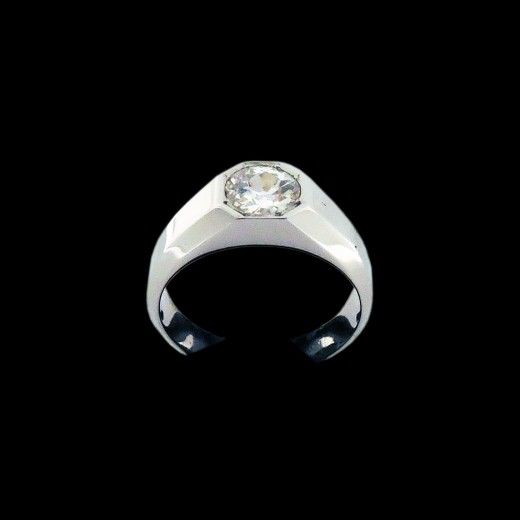 Bague Homme platine et diamant