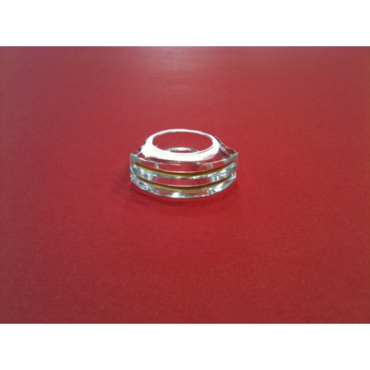 Bague Baccarat en cristal et or