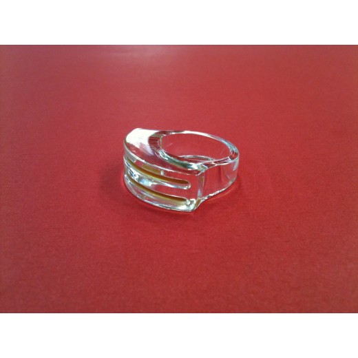 Bague Baccarat en cristal et or