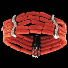 Bracelet Antonini en or, corail et diamants