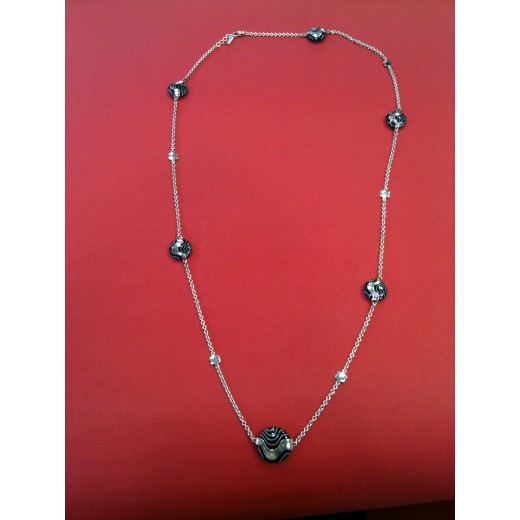 Collier long Montblanc en argent et verre