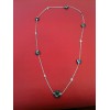 Collier long Montblanc en argent et verre