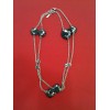 Collier long Montblanc en argent et verre