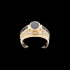 Bague jonc saphirs et diamants