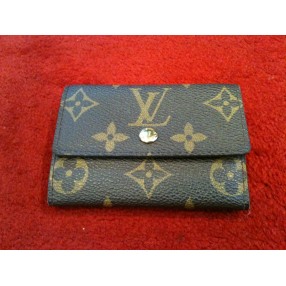 Porte-monnaie plat Louis Vuitton en toile monogram